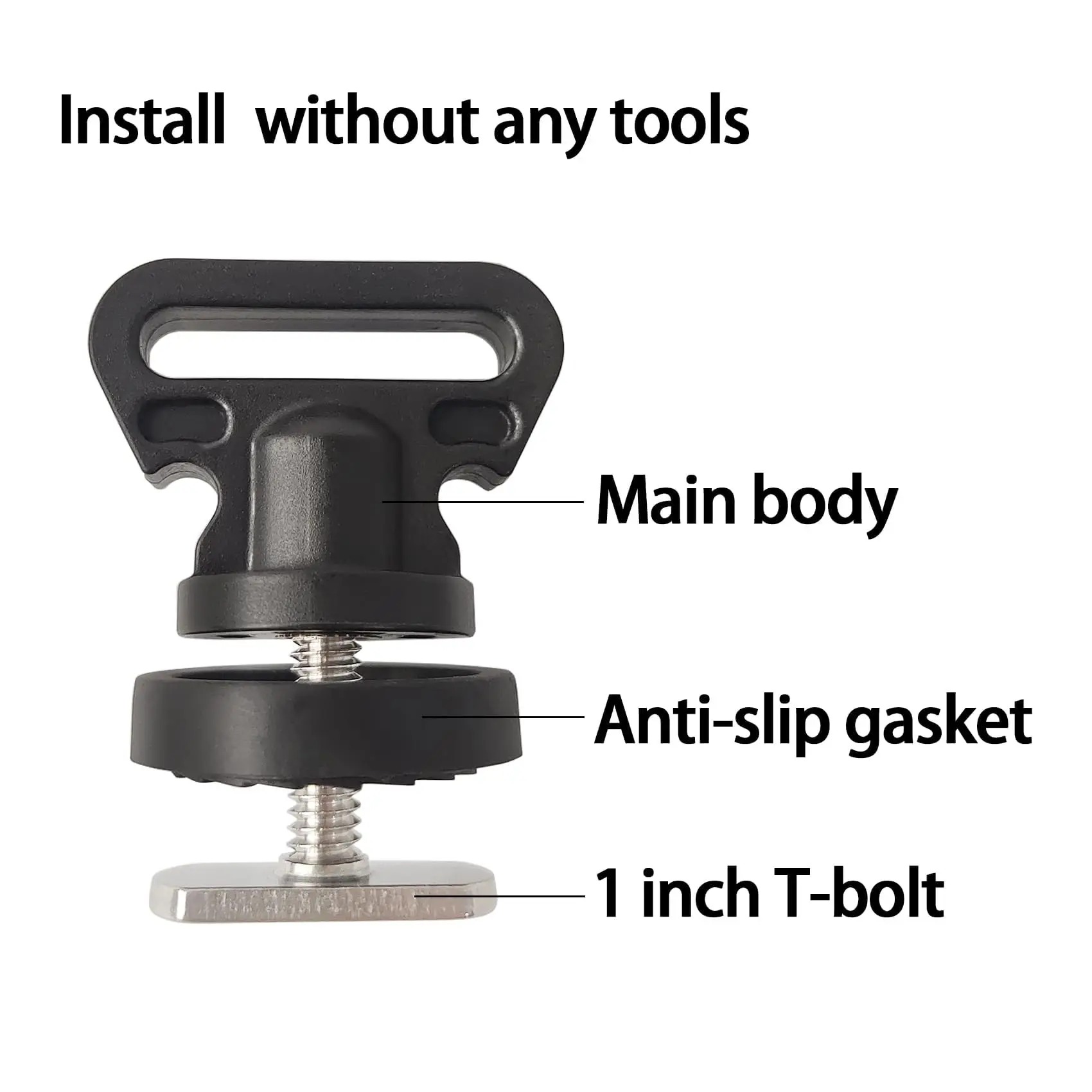 Fish Finder Mount - Kajak Track Tie Down Anker Mount