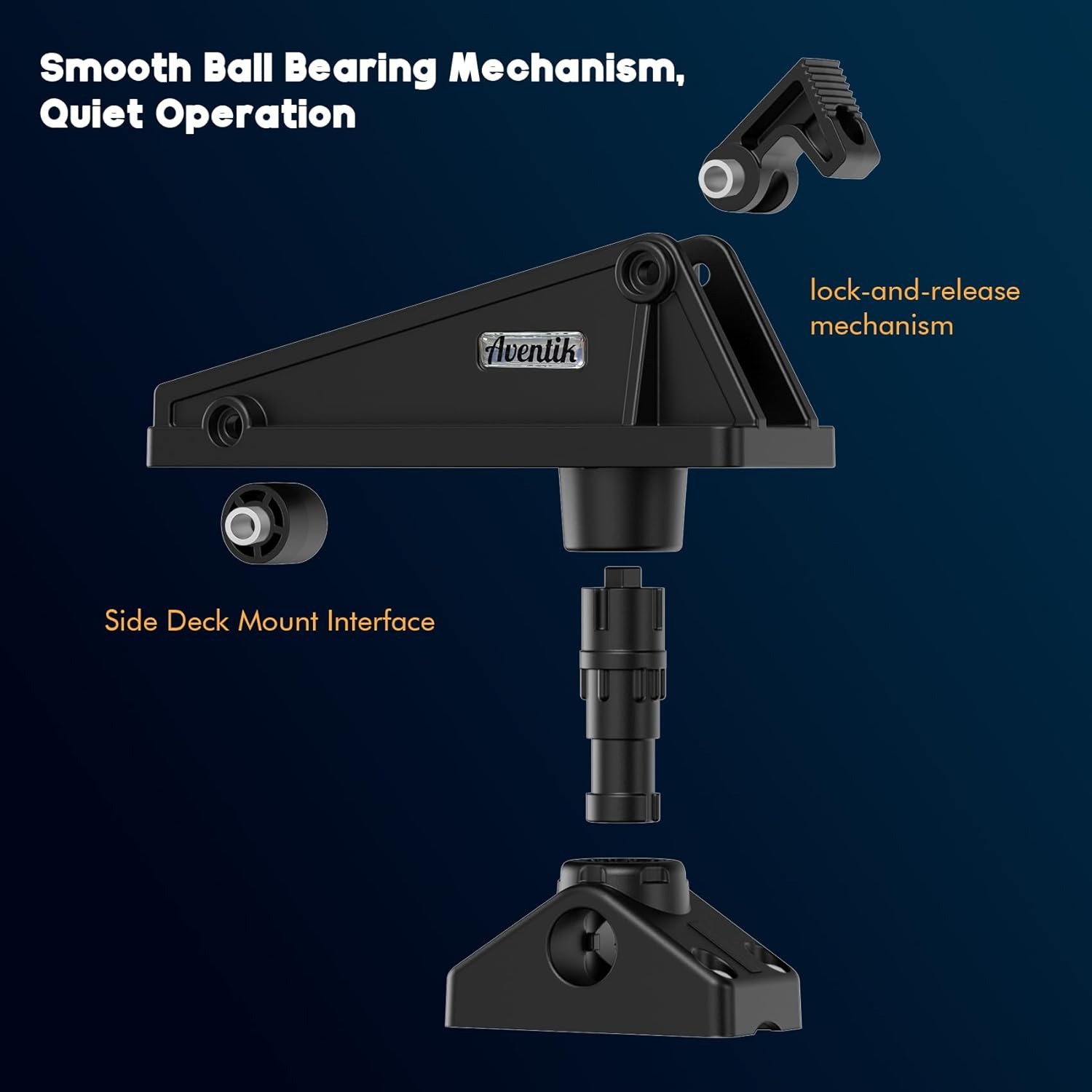 Fish Finder Mount - Kajakankervergrendelingssysteem met zijdekmontage Ankerlijnklamp met één
